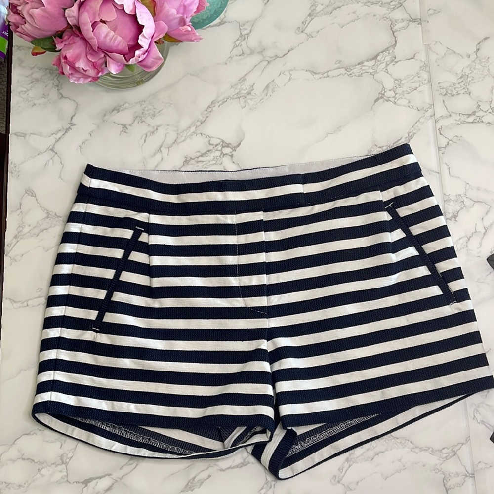 J Crew blue and white shorts